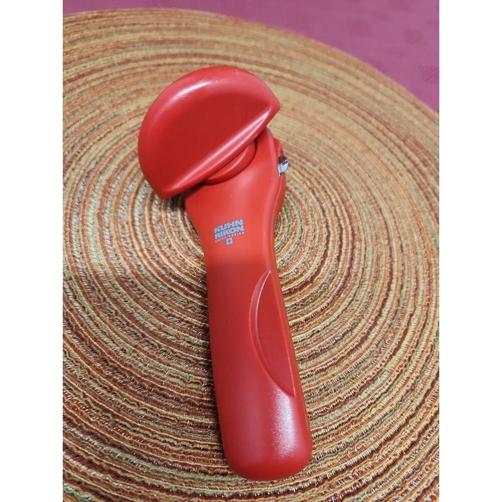 Kuhn Rikon Auto Saftey Lid Lifter Can Opener In Red Made In Switzerland EUC